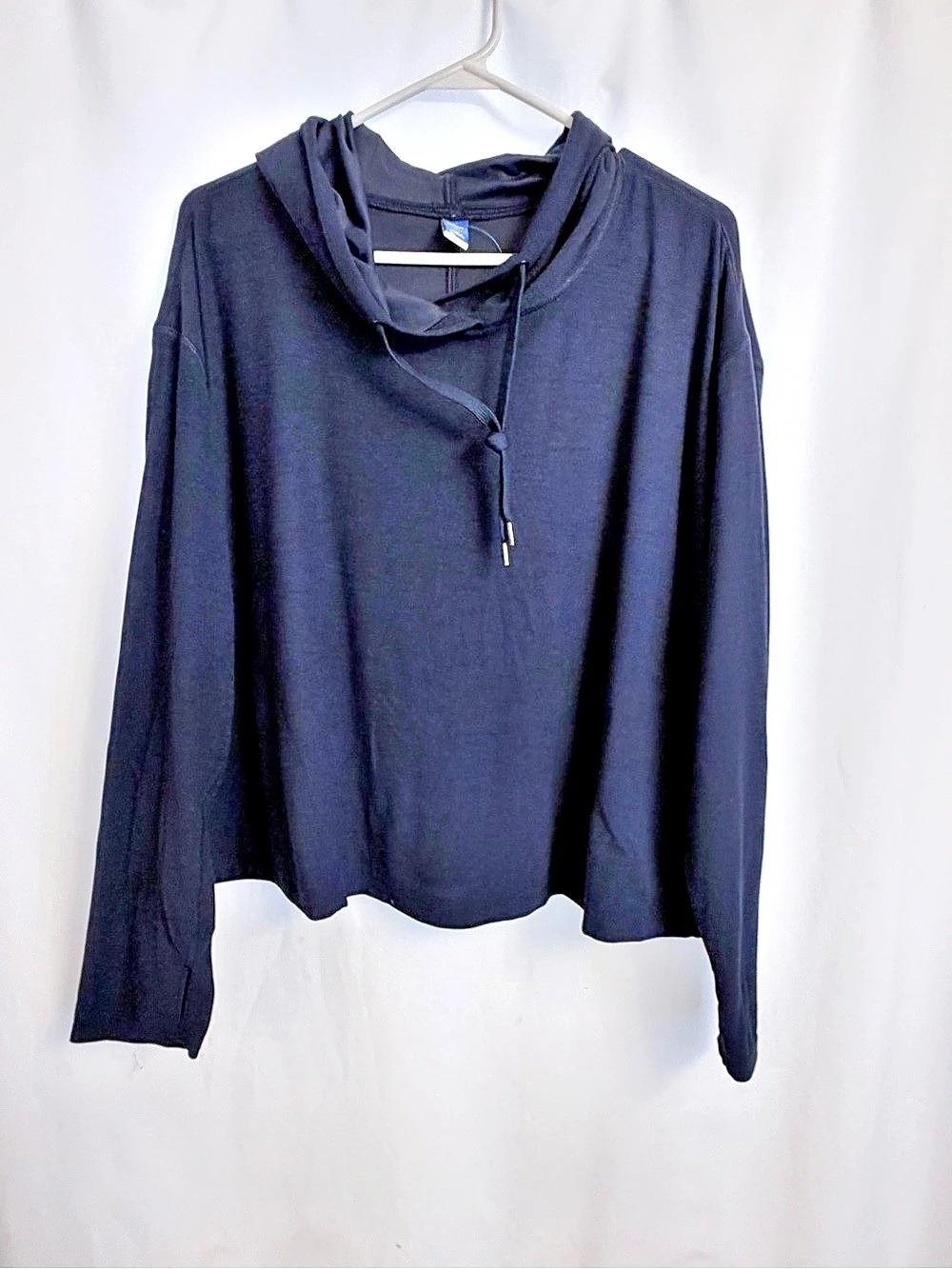 Old Navy Cowl Neck Sweatshirt Long Sleeve Top in Black